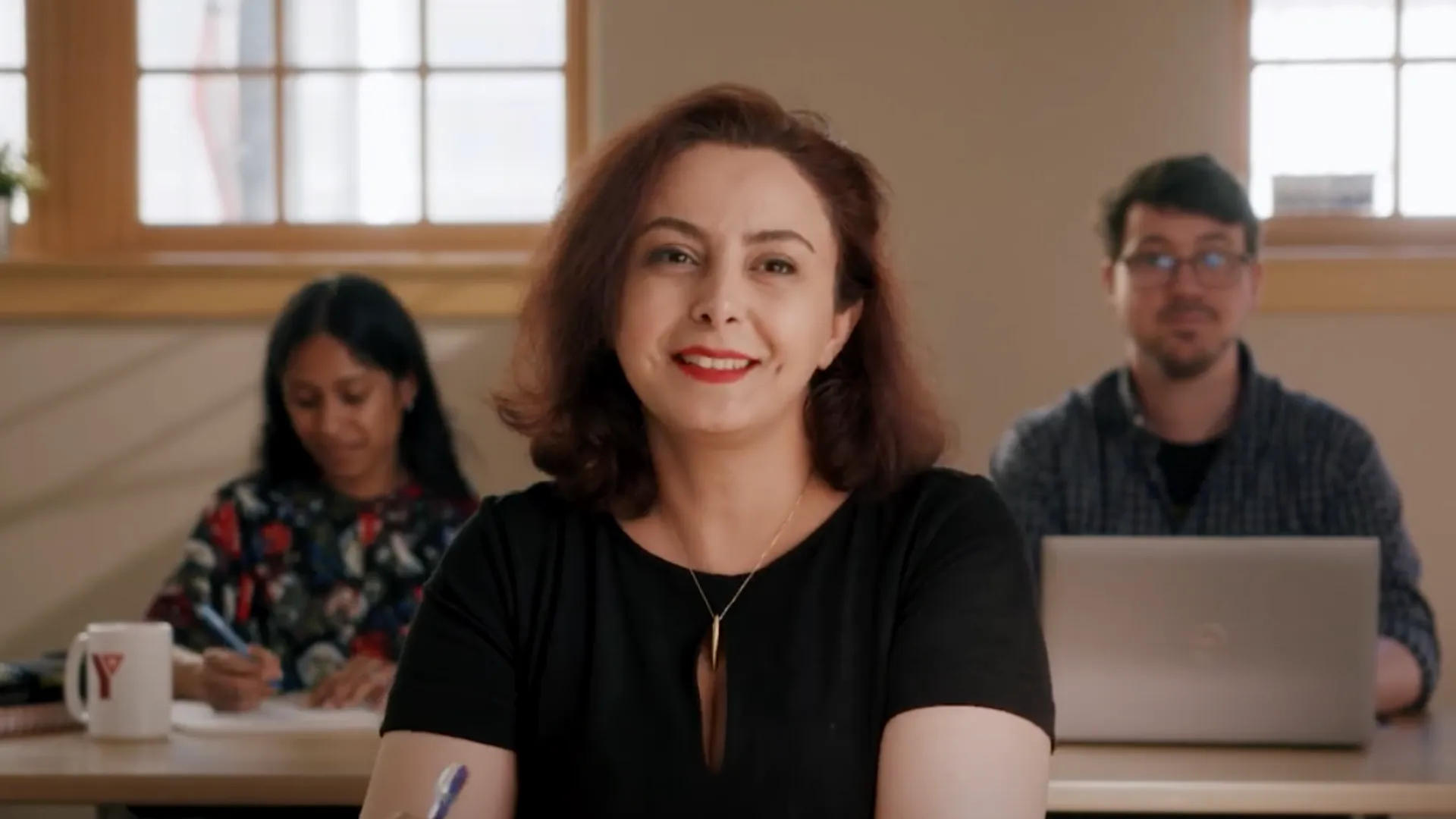 A woman participating in a Self Employment Program class