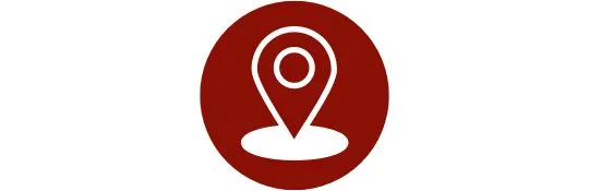 An icon depicting a wayfinding marker on a map