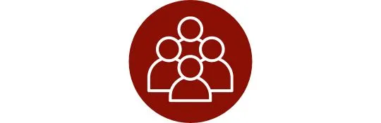 An icon depicting a group of people