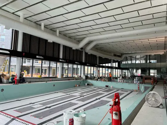 Bettie Allard YMCA Pool Construction Progress October 2022