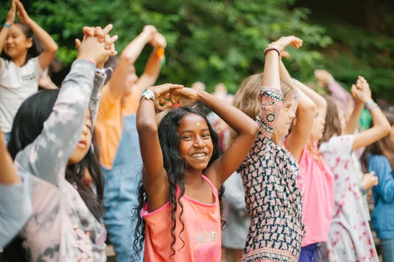 Campers enjoying an activity at Camp Elphinstone