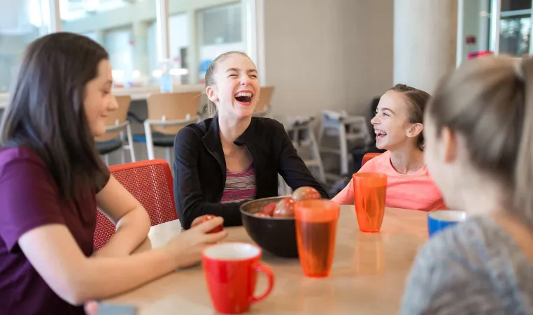 Group of girls participating in a YMCA BC program for youth