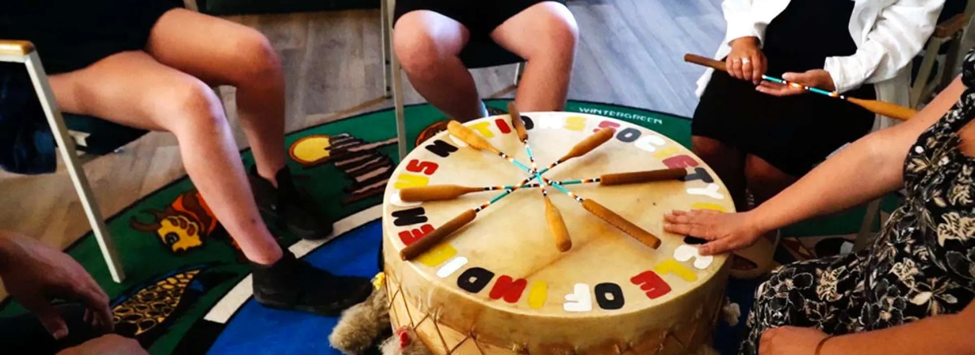 The Mind Medicine incorporates Indigenous cultural practices in the program. This drum is one example.