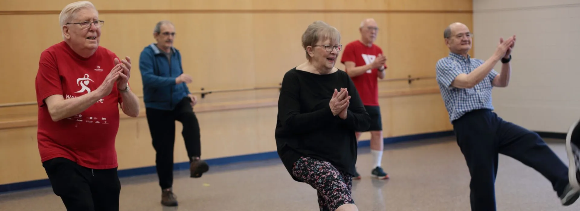 A group exercise class in session in the YMCA Healthy Heart program